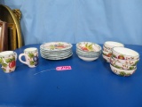 20 PC BLACK FOREST FRUIT TABLEWARE