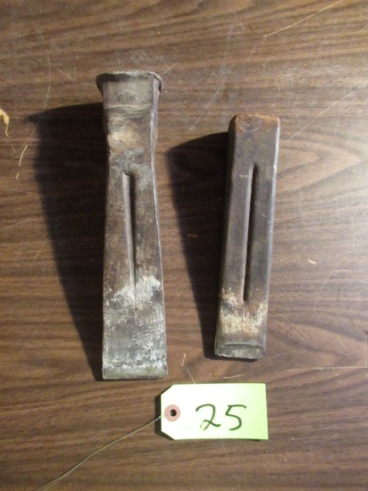 2 METAL HEAVY WEDGES  9-11"