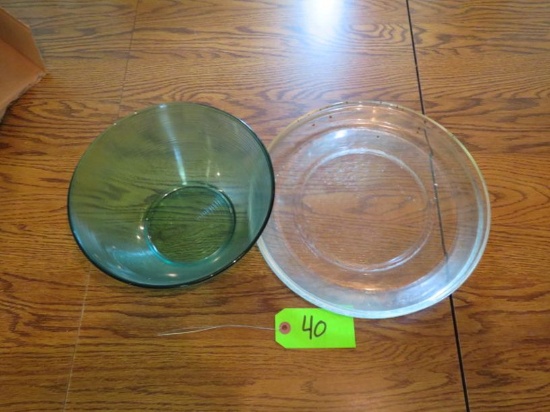 CLEAR  PLATES AND BOWL