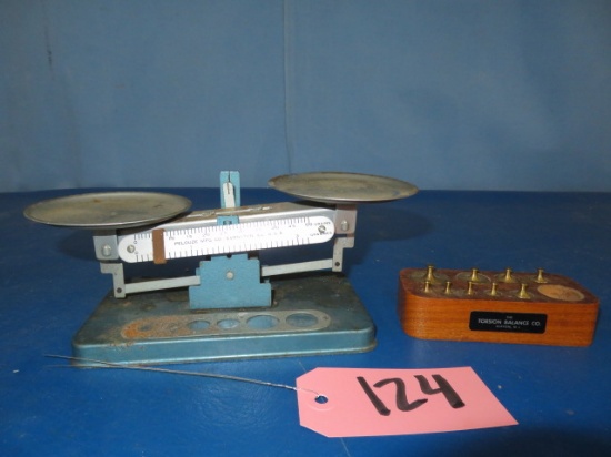 SCALES WITH BRASS WEIGHTS