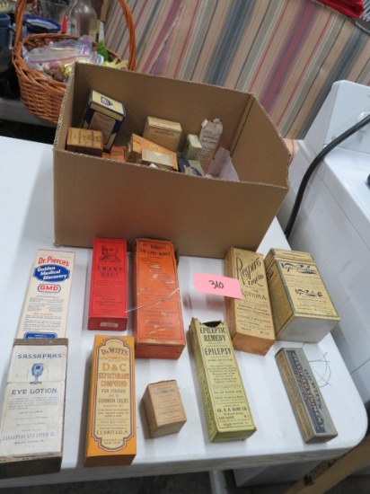 OLD MEDICINE BOTTLES IN ORIGINAL BOXES