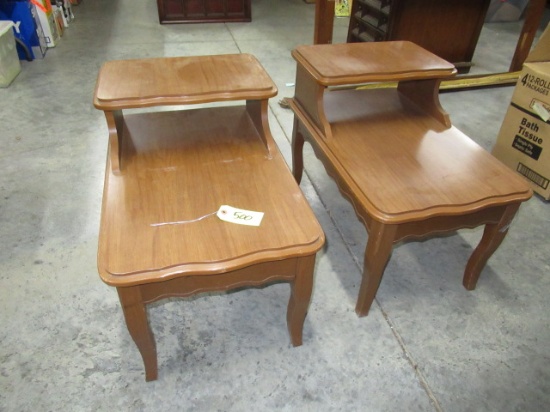 PAIR OF MATCHING END TABLES 27 X 18 X 21
