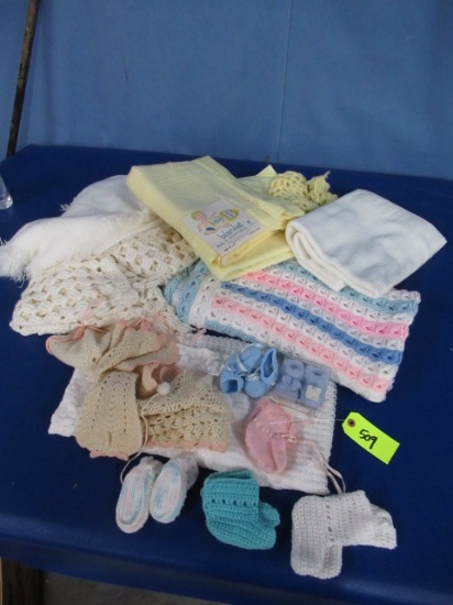 CROCHETED ITEMS, BABY BLANKET