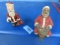 2 CHRISTMAS GNOMES- ONE WITH CRACK AT HAND