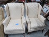 PAIR OF WING BACK CHAIRS - CLEAN