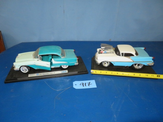 COLLECTOR SCALE CARS  1955 OLDS SUPER 88 AND 88 CHEVY