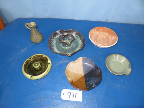 HAND MADE POTTERY PCS.