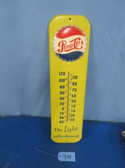 OLD PEPSI THERMOMETER  27"