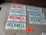 7 ROCKWELL LICENSE TAGS