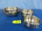 SET OF 4 NESTING STAINLESS BOWLS