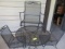 ROUND METAL UMBRELLAS TABLE W/ 3 CHAIRS