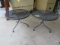 2 ROUND METAL OUTDOOR TABLES  24 X 17