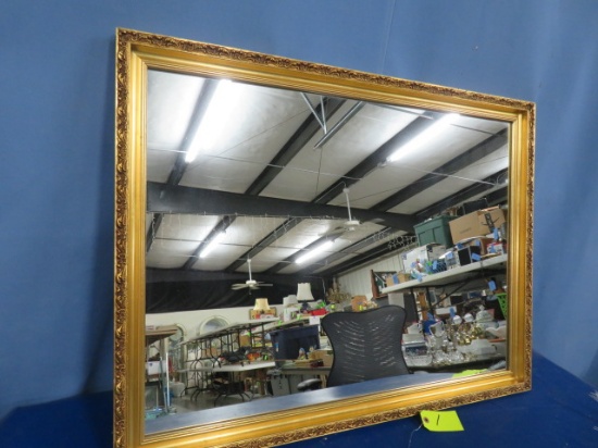 BEAUTIFUL LARGE GOLD FRAMED MIRROR  40 X 29