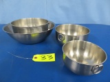 SET OF 4 NESTING STAINLESS BOWLS