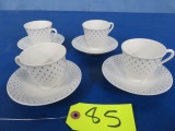 4 SETS OF SWEDISH CUP AND SAUCER SETS