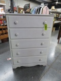 PAINTED 5 DRAWER CHEST OF DRAWERS  42 X 30 X 16