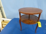 2 TIER ROUND SIDE TABLE  21 X 17