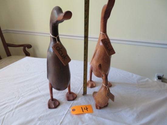 3 hand carved wooden ducks from Woodstock