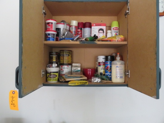 CONTENTS OF CABINET IN GARAGE- CONTENTS ONLY