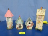 4 BIRD HOUSES 2@ 15