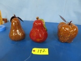 3 PCS. CERAMIC FRUITS  7