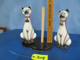 PAIR OF CAT FIGURINES