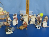 14 FEATHERS AND FUR COLLECTION FIGURINES