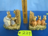 FREDRICK WARE RABBIT BOOKENDS