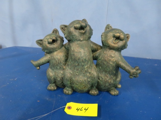 SINGING CATS FIGURINES 10"