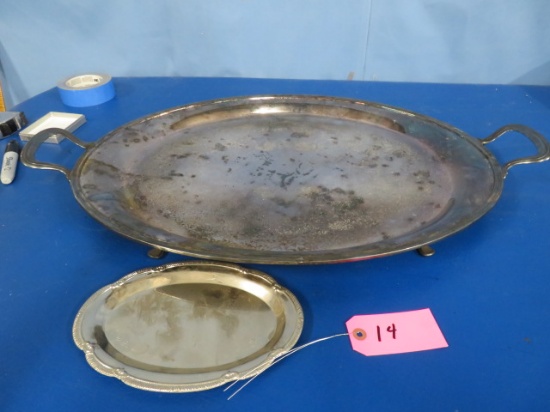 2 SILVER PLATED TRAYS
