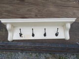 WALL HAT RACK  W/ HOOKS