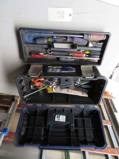 KOBALT TOOL BOX W/ MISC. HAND TOOLS, WRENCHES, SCREWDRIVERS