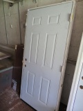 6 PANEL EXTERIOR DOOR W/ FRAME  78 X 35.5