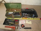 2 SMALL TOOL BOXES W/ HAND TOOLS