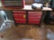 CRAFTSMAN TOOL BOX W/ WOOD TOP, MISC. TOOLS AND HARDWARE