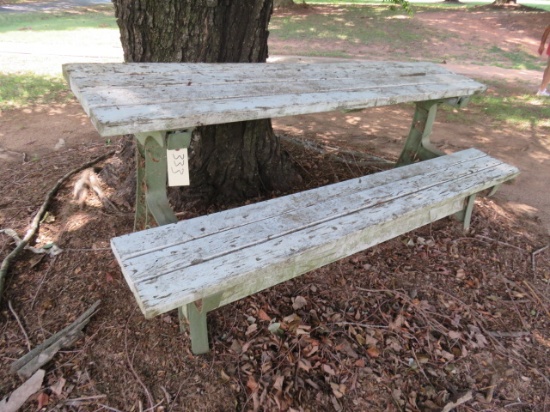 OUTDOOR WOODEN BENCH  78"