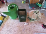 2 SEED SPREADER, WATER JUG