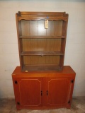 2 WOODEN CABINETS  44 X 34 X 14 & 40 X 31