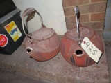 2 CAST IRON KETTLES