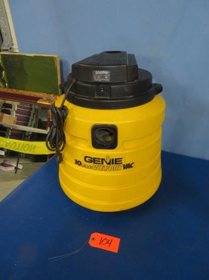 10 gallon genie wet/dry vac 3.0 hp