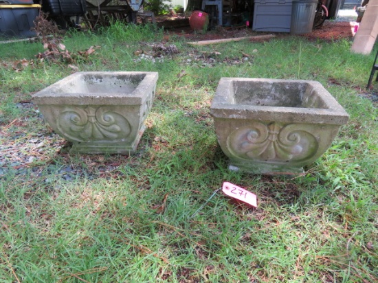 2 CONCRETE PLANTERS  13 X 13