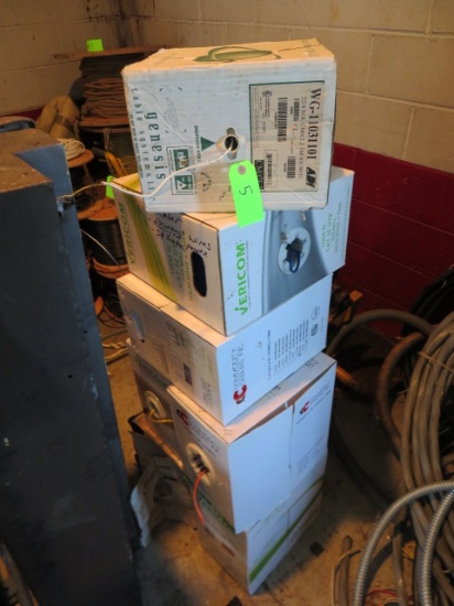 VARIOUS BOXES OF CAT 5 CABLE