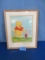 WINNIE THE POOH FRAMED PRINT  21 X 17