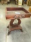 WALNUT VICTORIAN LYRE BASE TABLE- NO TOP  17 X 13 X 25