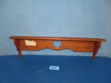 WALL SHELF W/ HEART CUT OUT  36 L