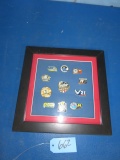 RACING PINS IN FRAME  14 X 14