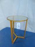 SMALL GLASS TOP TABLE  16 X 21