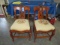 PAIR OF DINING CHAIRS W/ HAND STITCHED SEAT COVERS