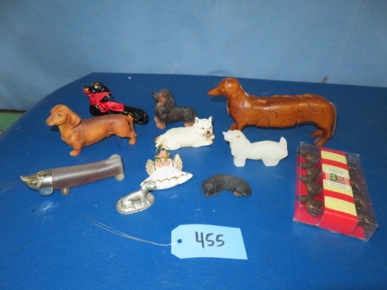 DOG FIGURINE  LOT