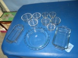 11 PCS. PYREX, PAMPERED CHEF, ANCHOR HOCKING